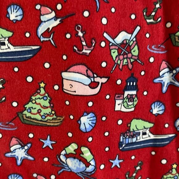 NEW $59 Vineyard Vines Preppy Printed Whale Lounge Pant Red Christmas XL NWT - Picture 5 of 14